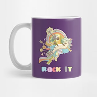 colorful cute music instruments anime rock it international music day music lover design Mug